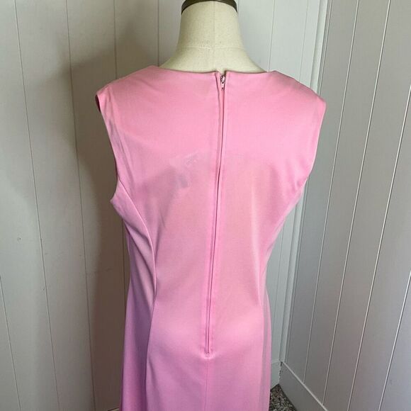 Montgomery Ward Womens Size 16 Sleeveless Nightie Gown Maxi Dress Pink Flowy - Picture 9 of 15